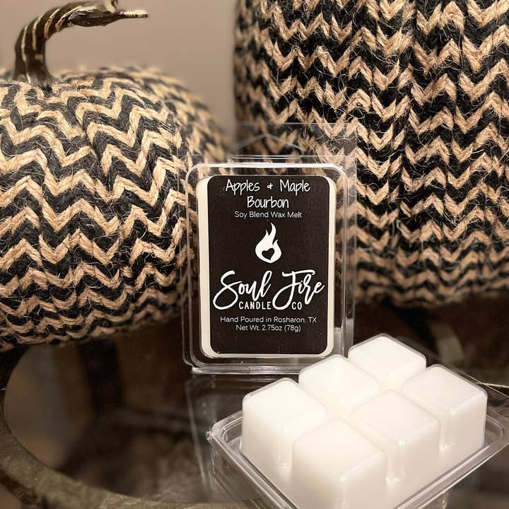 Apples & Maple Bourbon Wax Melt for wholesale by Soul Fire Candle Company