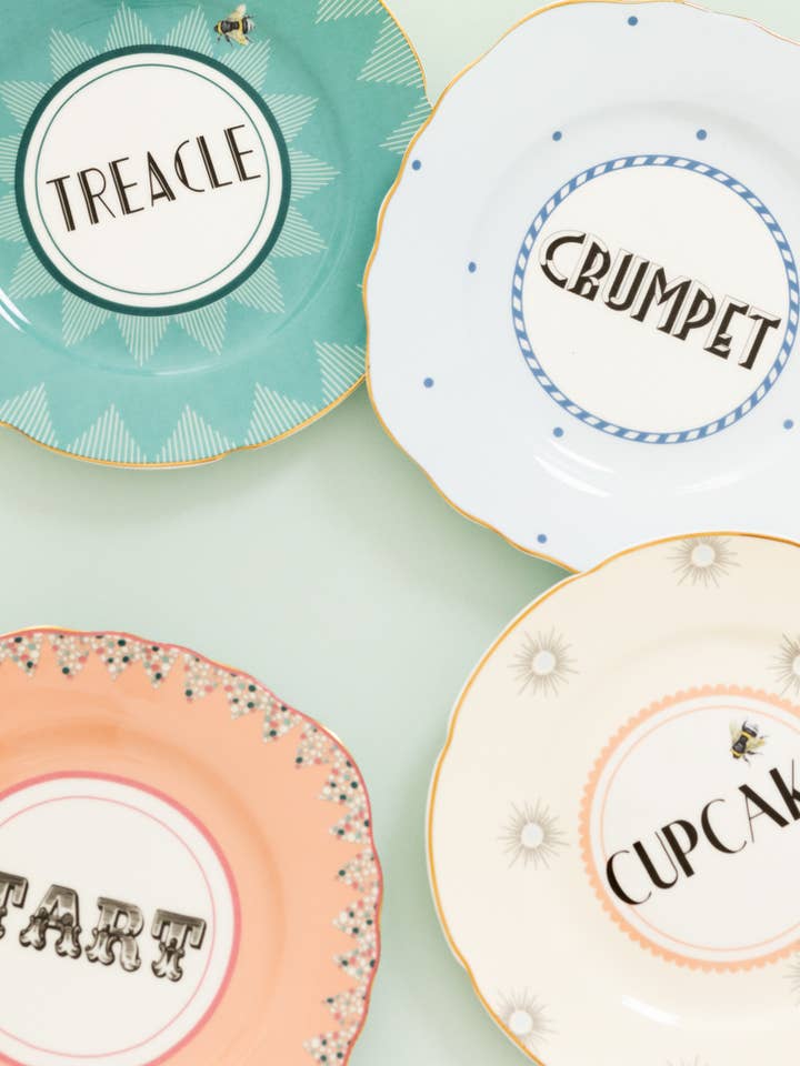 Yvonne Ellen Set/4 Plates 17cm Tart/Cupcake/Treacle/Crumpet for wholesale by Yvonne Ellen