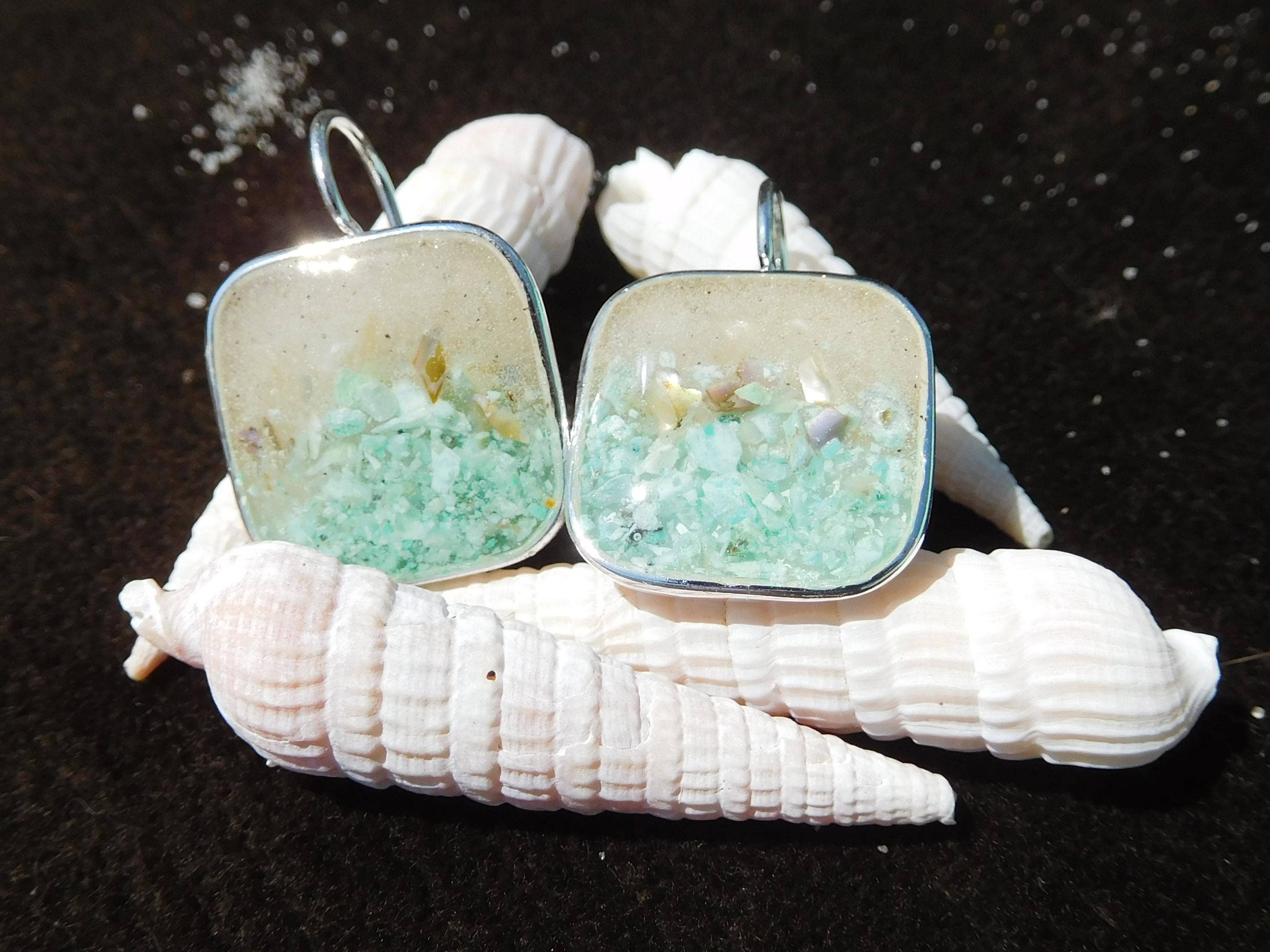 Art & Soul 30a - Wholesale Dangle Earrings - Beach Earrings Sand and Crystals  Customizable1
