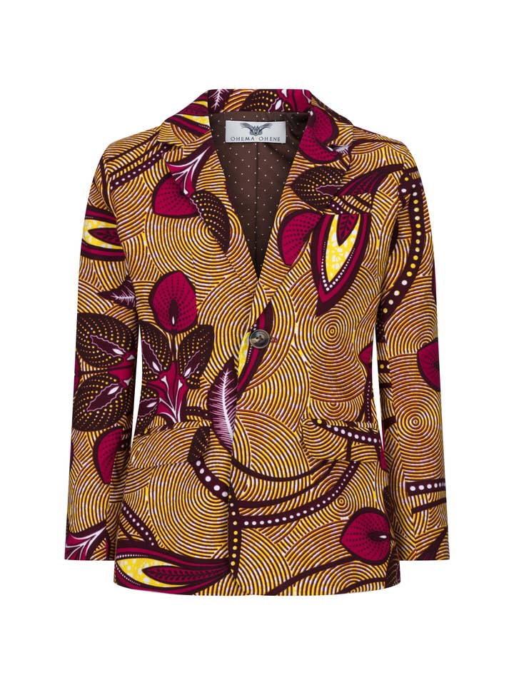Kids Unisex Suit Set- 'Wine Floral' for wholesale by Ohema Ohene