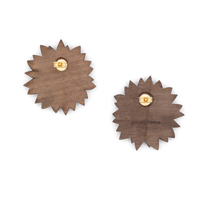 Materia Rica - Wholesale Stud/Post Earrings - Big Sunflower3