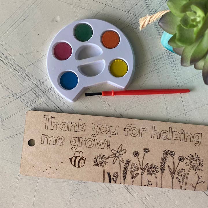 Novotny Designs – Kit de artesanato DIY por atacado – Obrigado por me ajudar a desenvolver o kit de artesanato com marcador de madeira + aquarelas0