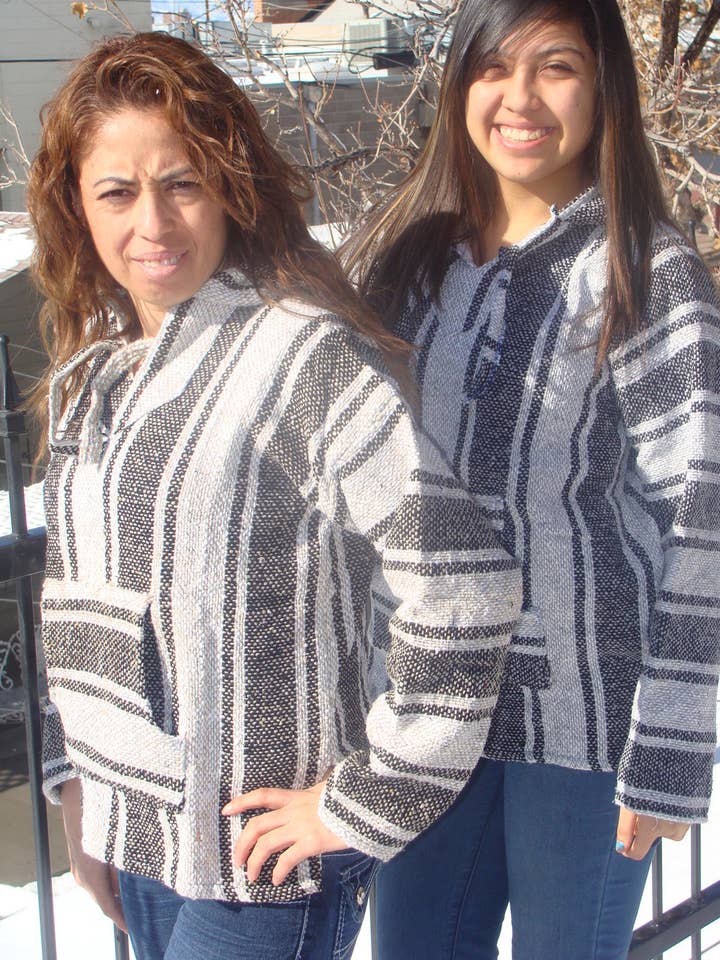 Sanyork Fair Trade - Wholesale Hoodie – Women's - New Baja Shirt Recycled Fibers Stripes Hoodie Color Mixed XL0