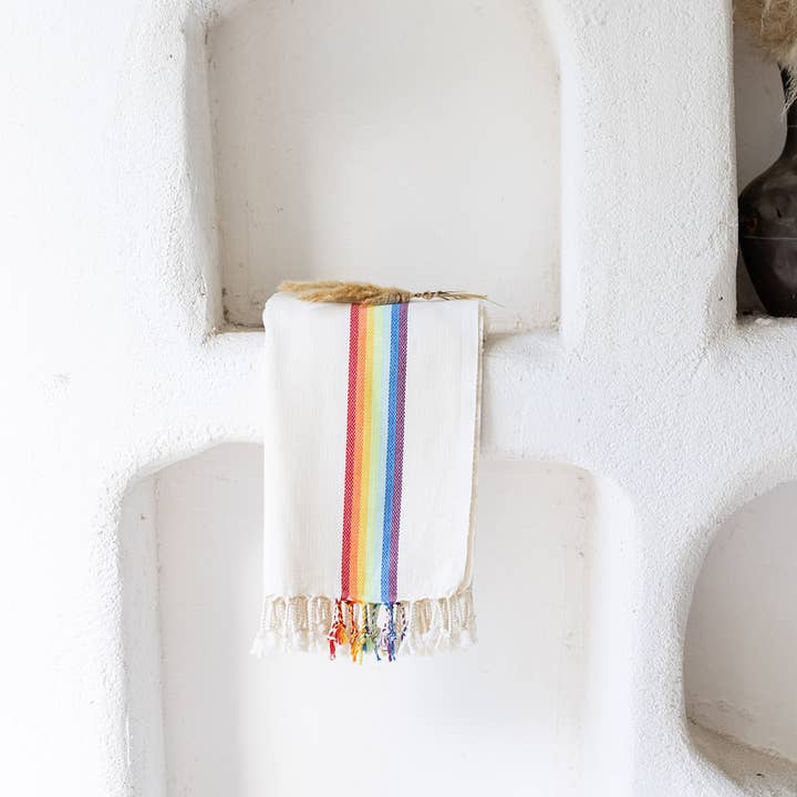 Kikoya – wholesale Strandhandduk – Lätt strandhandduk med korporativ design och randmönster4