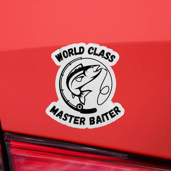 Sticker Bull - Wholesale Sticker - World Class Master Baiter Fishing Meme Sticker3