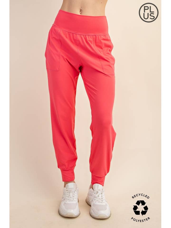 PLUS SIZE BUTTER SOFT JOGGERS WITH POCKETS for wholesale by Rae Mode