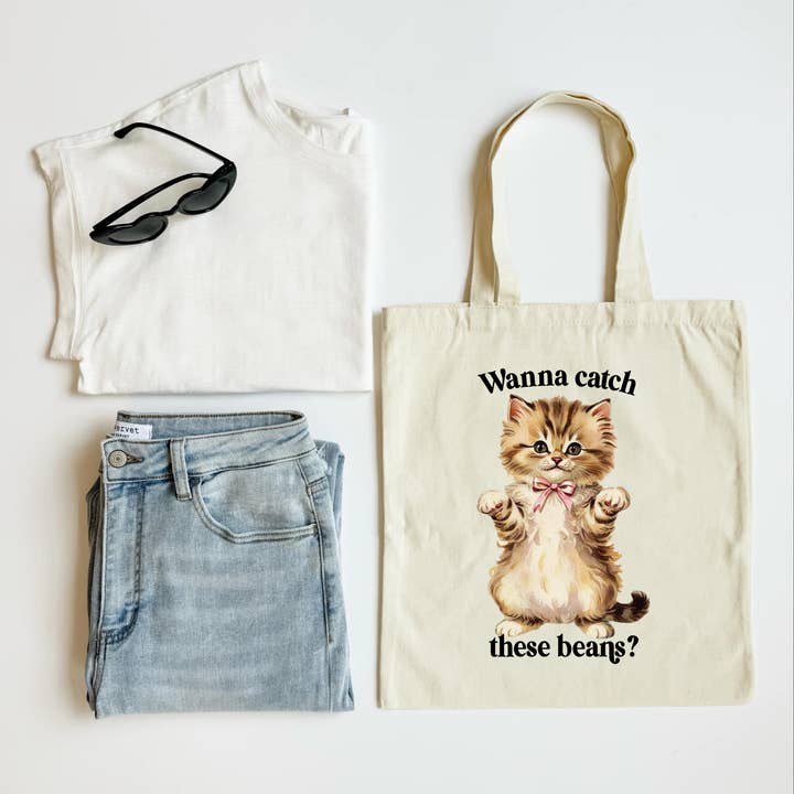 Mugsby - Wholesale Tote Bag - Women's - Cat Lover Tote, Funny Tote Bag, Shoulder Bag, Book Bag