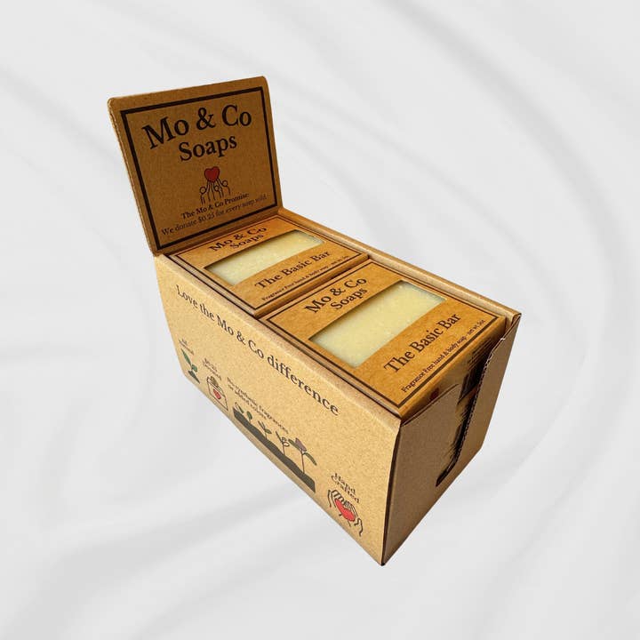Mo & Co Soaps - Wholesale Soap Set - All Natural Handcrafted Unscented Soap 5oz – Supports Charity2