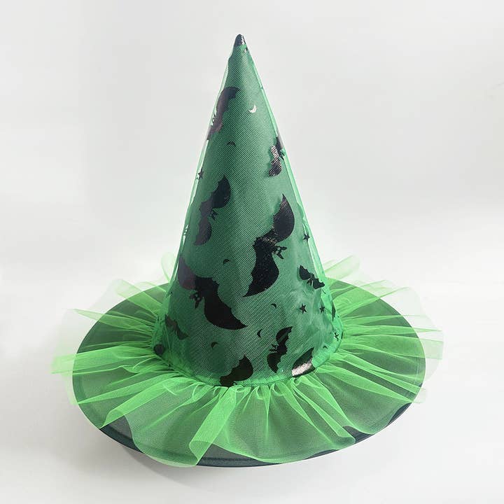 Little Trendy - Wholesale Party Hat/Crown - Halloween Glitter Mesh Witch Hat Party dress hat7