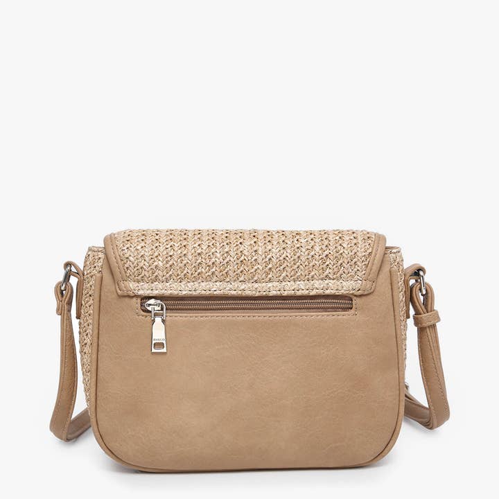 Grey *SALE* M2078 Carolina Woven Lasercut Crossbody for wholesale on Faire