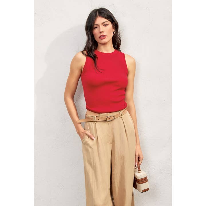 Let strikket tanktop med scoop hals for engroshandel hos Dress Forum