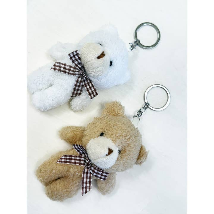 MIX COLOR Lovely Bear Plush Key Chain for wholesale on Faire1