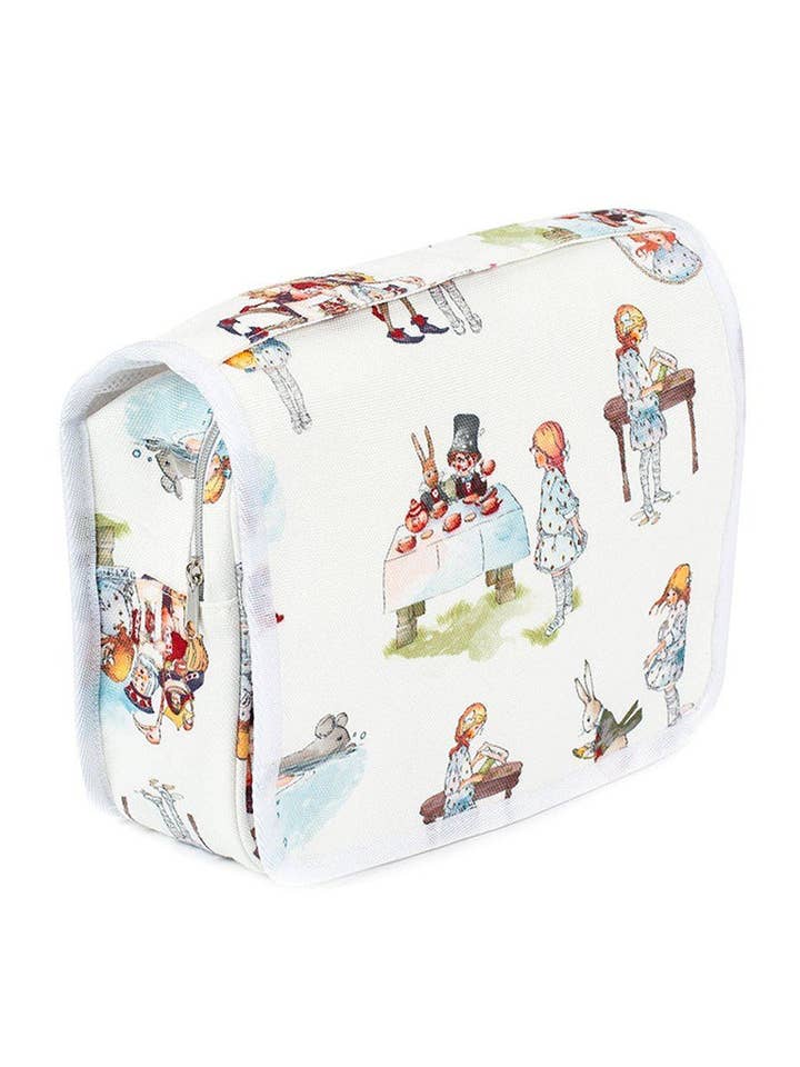 Bolsa organizadora de artículos de aseo de lona Alicia en el país de las maravillas para venta al por mayor de Magnolia Lounge
