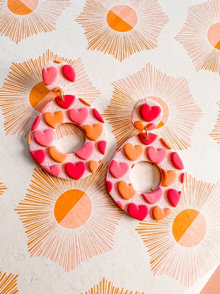 Pendentifs à plusieurs cœurs pour la vente par Mark Alexander Clay Co