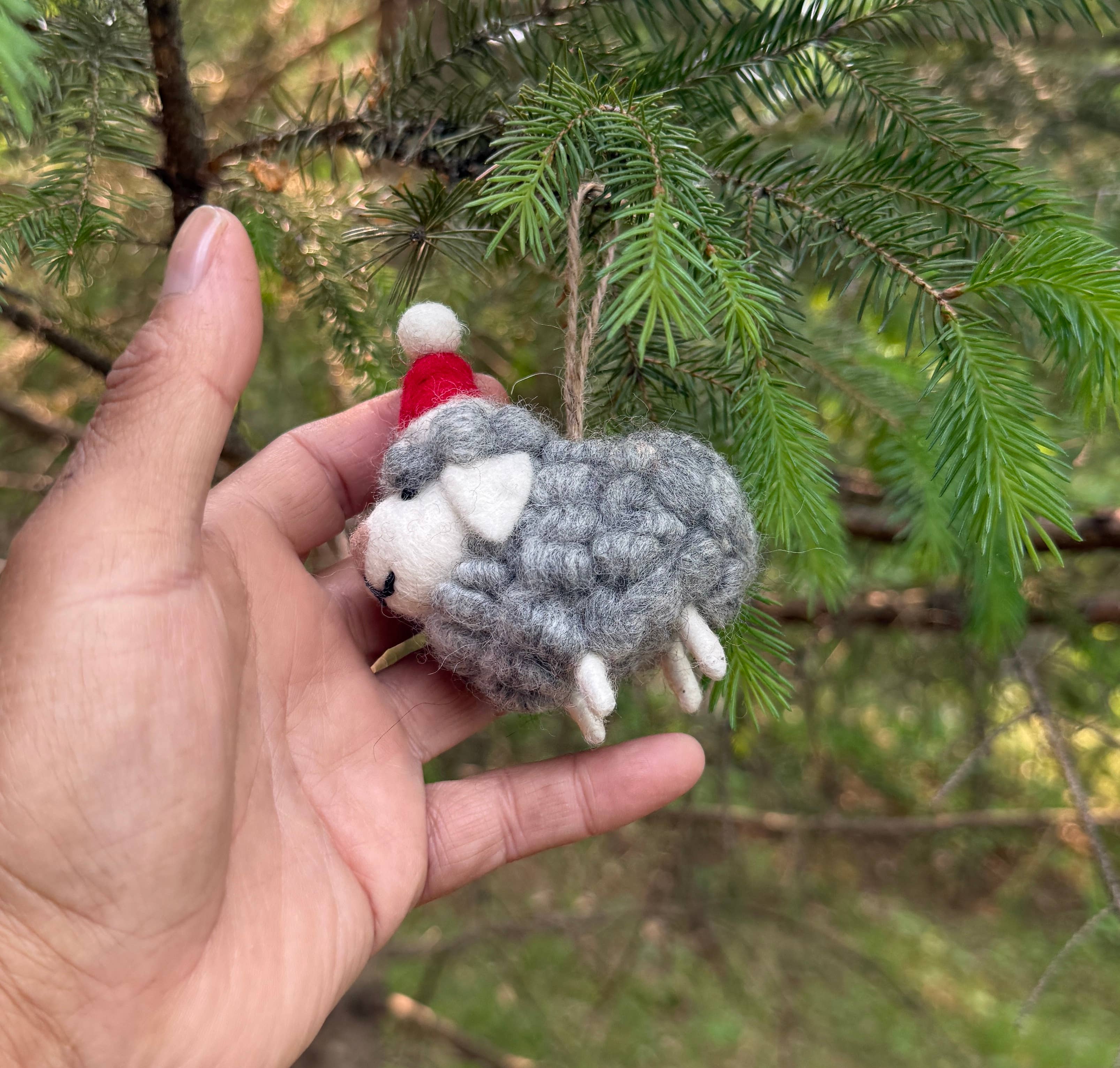 Lungta Imports - Wholesale Ornament -  Hand-Felted Farm Animals Christmas Ornaments – Fair Trade 9