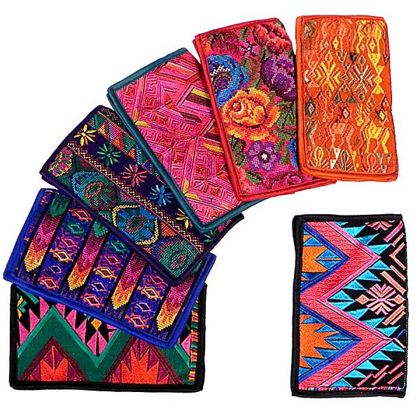 Embroidered Aztec Tribal Eyeglasses Pouch Soft Case w/ Strap for wholesale by Pichincha