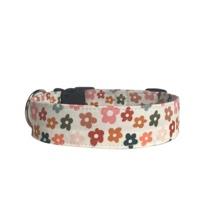 Hippie Daisy Dog Collar by Duke & Fox® for wholesale by Duke & Fox