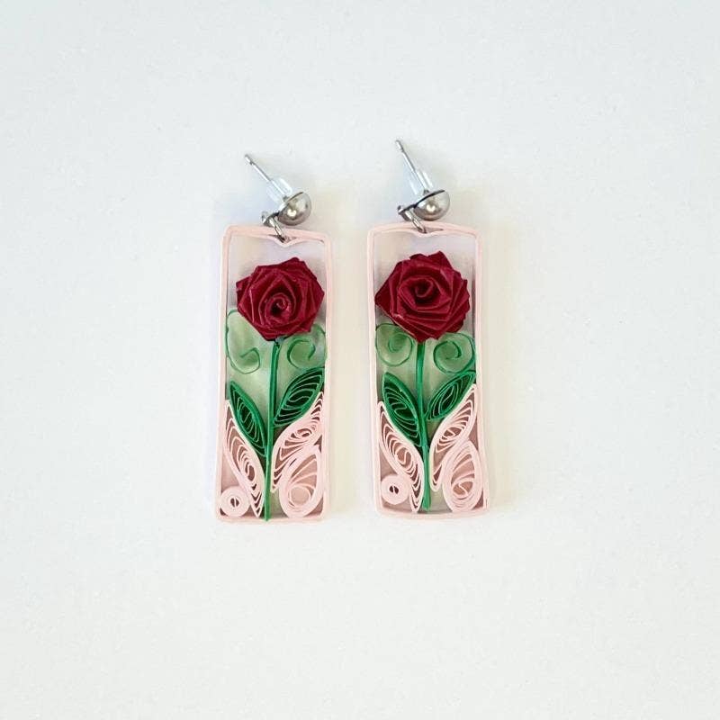 Mini Origami Rose Earrings : 9 Steps (with Pictures) - Instructables