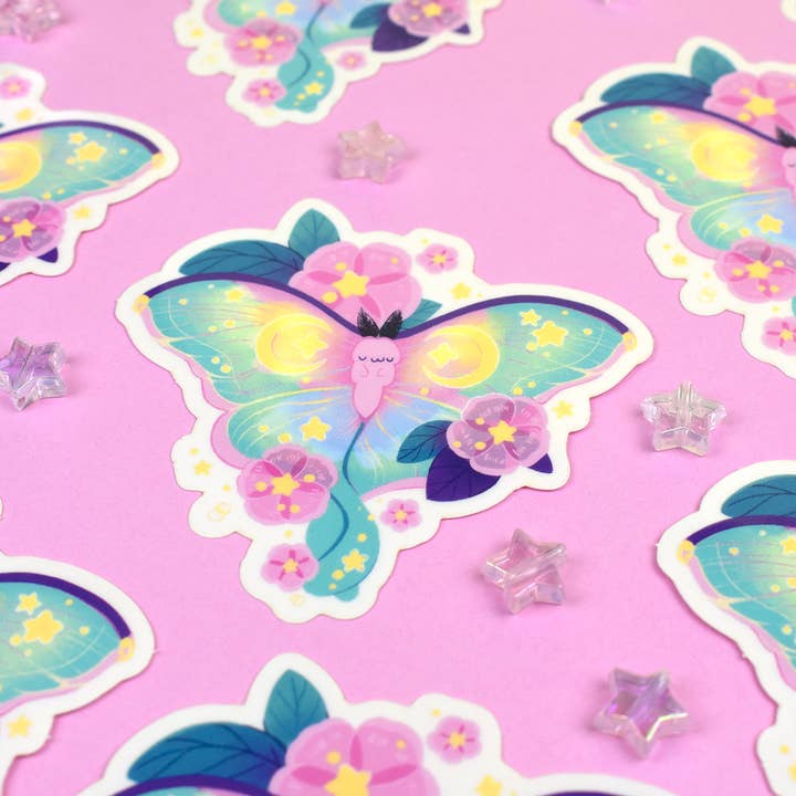 The Luna Moth Sticker for wholesale by The Moonborn