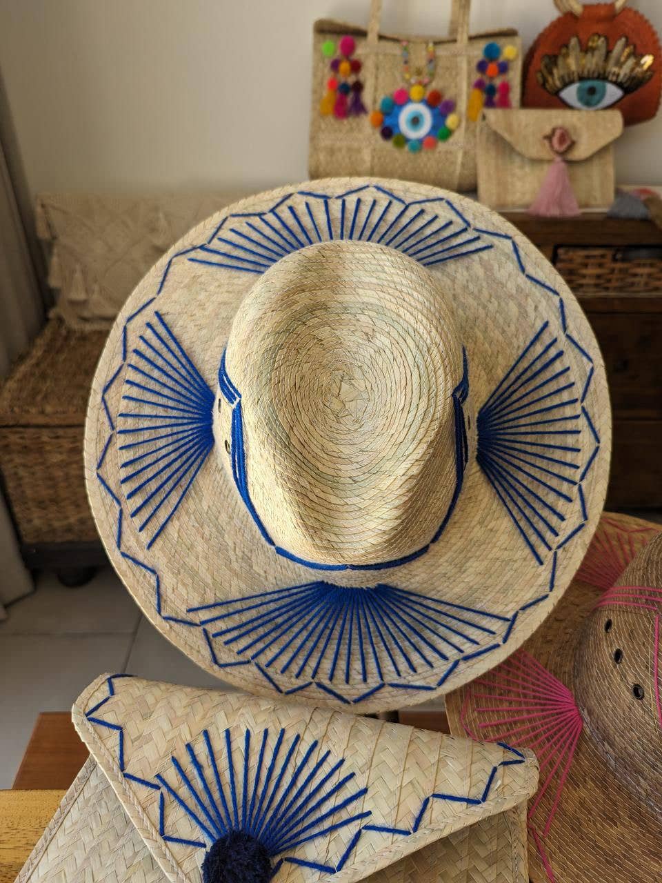 The Faria - Wholesale Straw Hat - Women's - Straw hat with embroidered decoration7