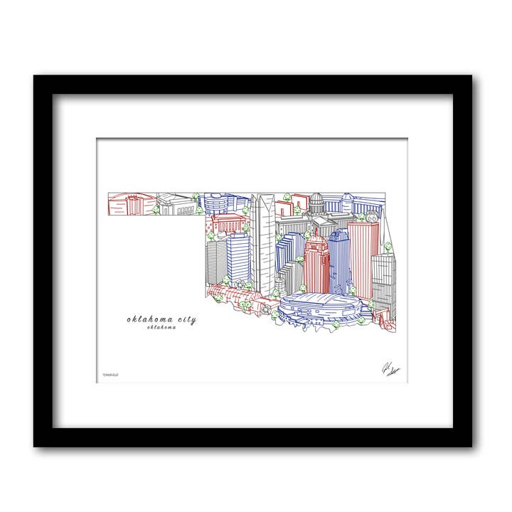 Oklahoma City Oklahoma Wall Decor for wholesale by Townsville Art
