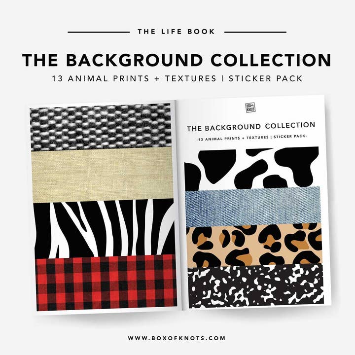 BOX OF KNOTS - Wholesale Sticker - THE BACKGROUND COLLECTION | SERIES 1 | ANIMAL/TEXTURES