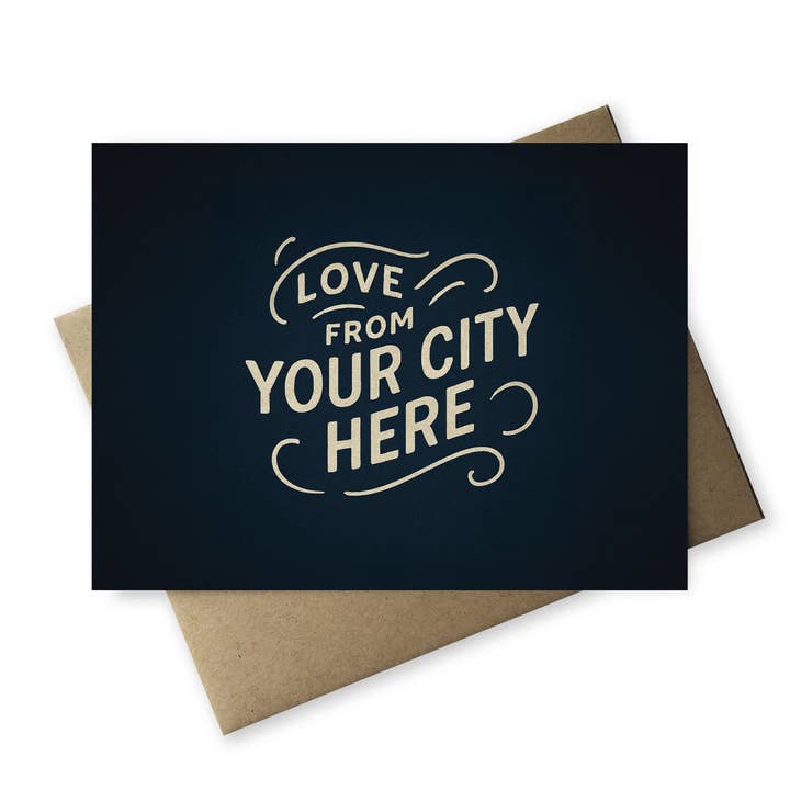 Tiramisu Paperie - Wholesale Everyday Greeting Card - Custom City Notecard Set – Boxed Set of 8 A2 Cards with Kraf