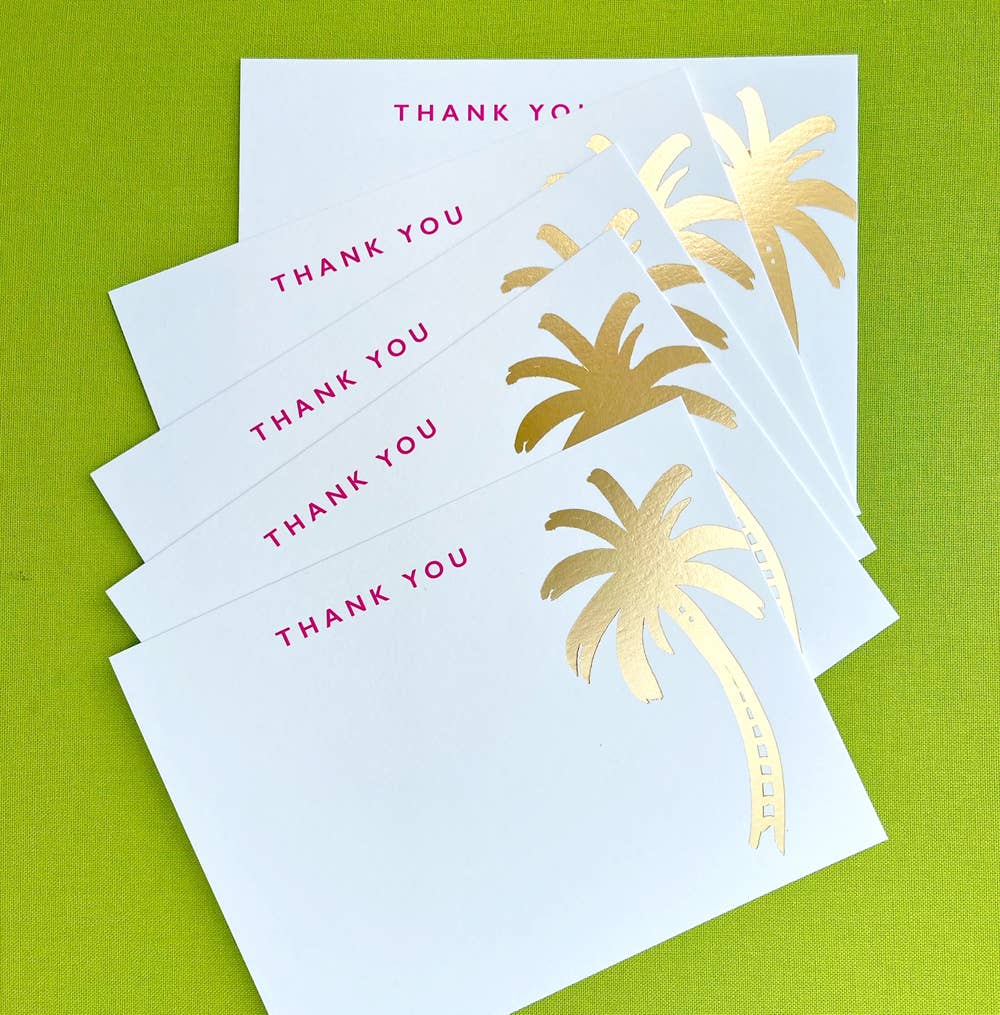 J.Falkner Cards - Wholesale Stationery/Notecard Set - Boxed Set: Thank You Palm  "Perfect Little Notes"2