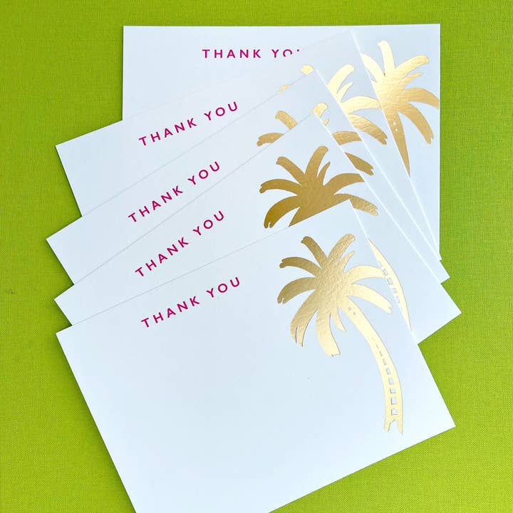 J.Falkner Cards - Wholesale Stationery/Notecard Set - Boxed Set: Thank You Palm "Perfect Little Notes"2