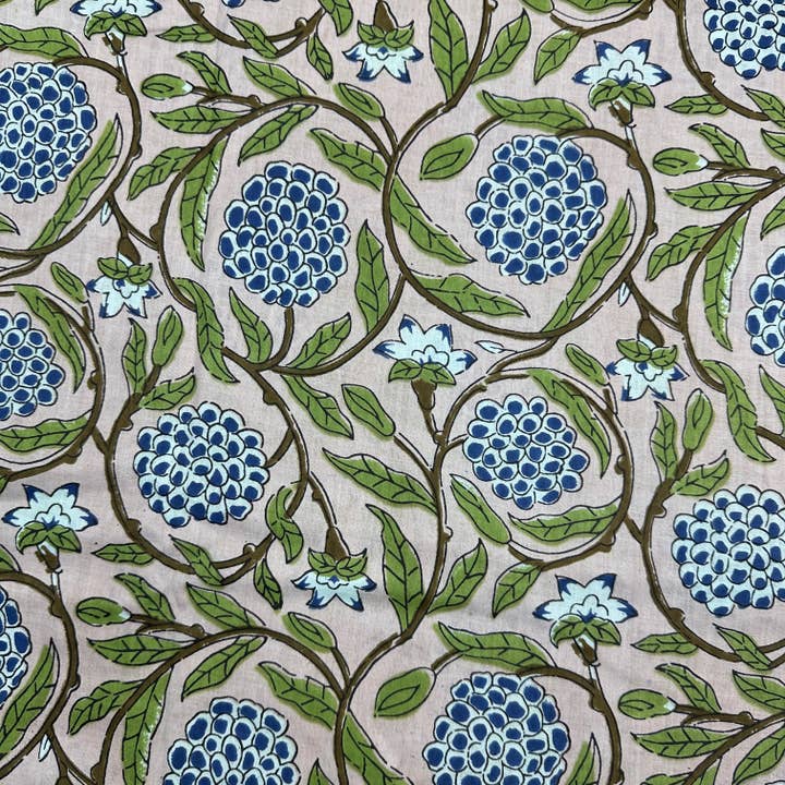 The Eastern Loom - Wholesale Fabric - Cotton Hand Block Printed Fabric Natural Dyes - Grapes Print2