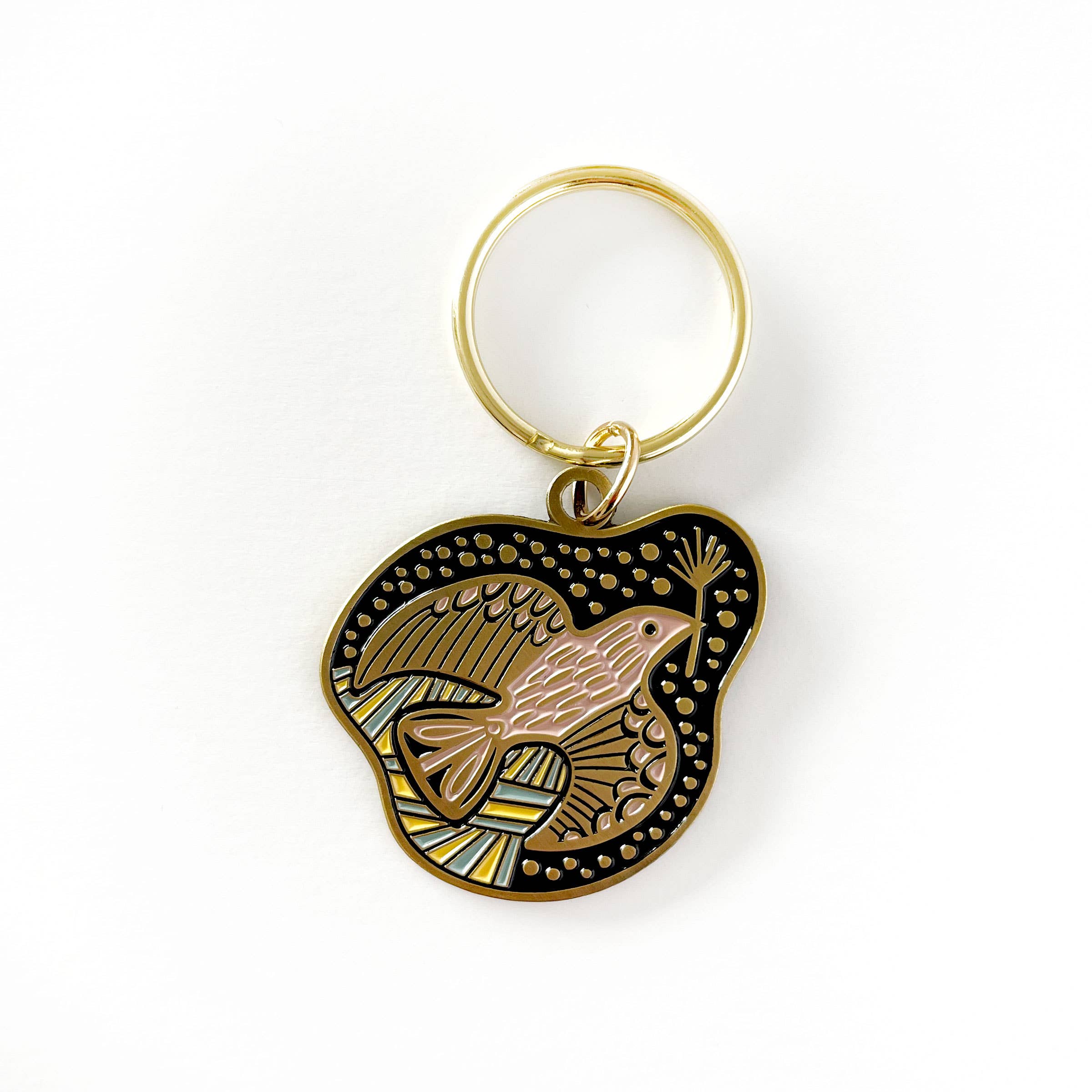 Paper Parasol Press - Wholesale Keychain - Women's - Folk Guide Bird Enamel Keychain