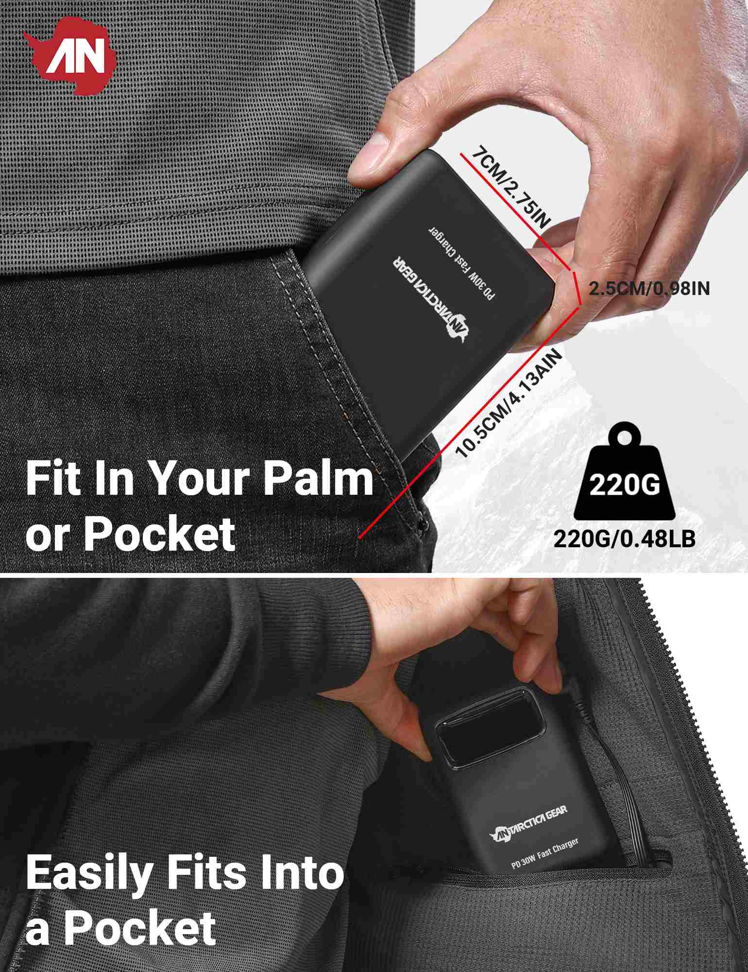 Antarctica Outdoors – wholesale Portable charger – ANTARCTICA GEAR 15000mAh 12V Portable Battery, PD 30W and QC 4.0 Fast Charger Battery1