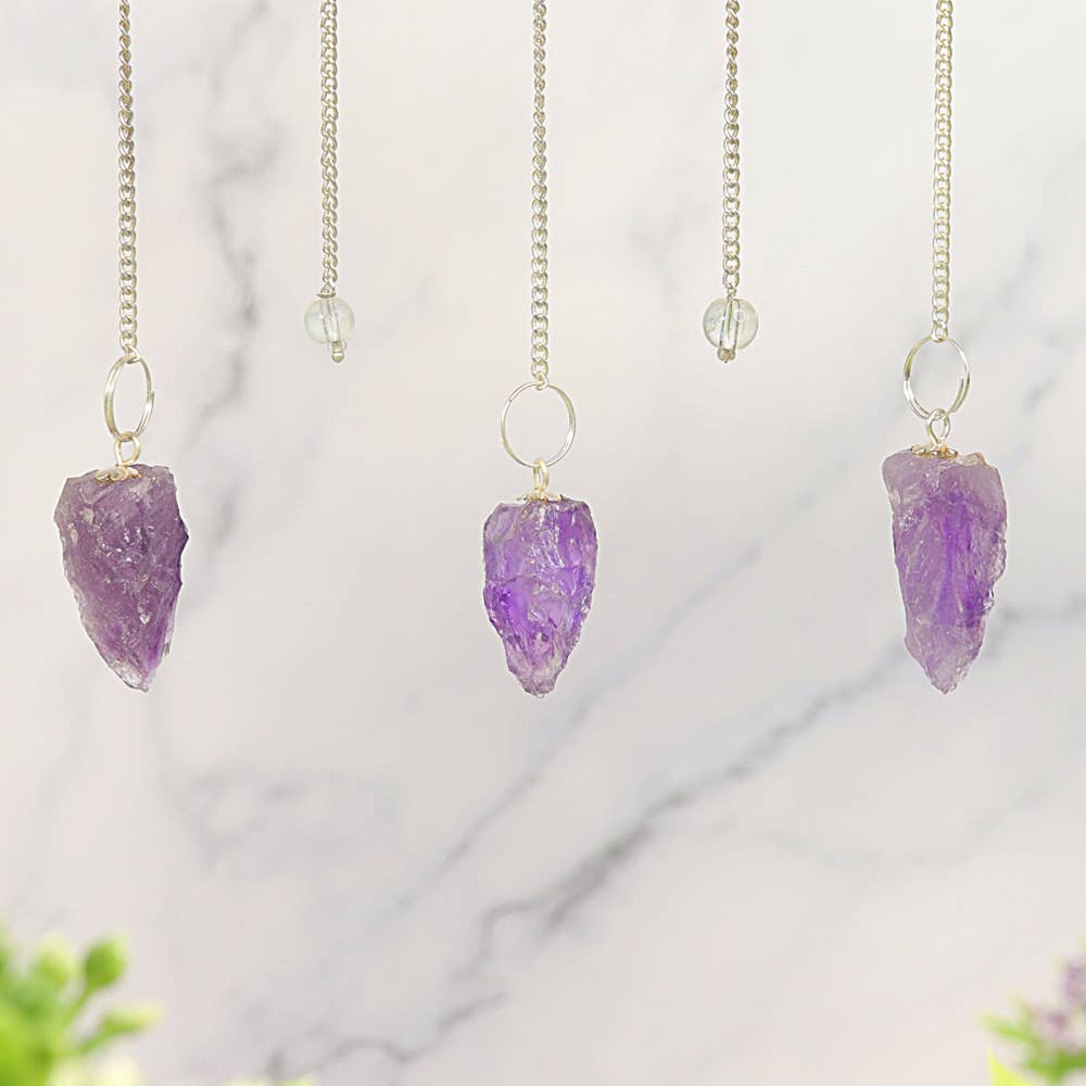 Natures Artifacts Inc - Wholesale Spiritual Stone/Crystal - Amethyst Natural Pendulum1