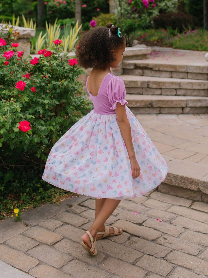 Rose Dress in Candy Hearts for wholesale by Ollie Jay