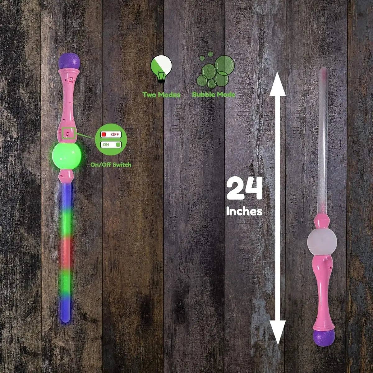 Party Expo, LLC - Wholesale Bubble Wand - Kids - 31.5"  Bubble Sword Pink with 2 Bubble Solution1