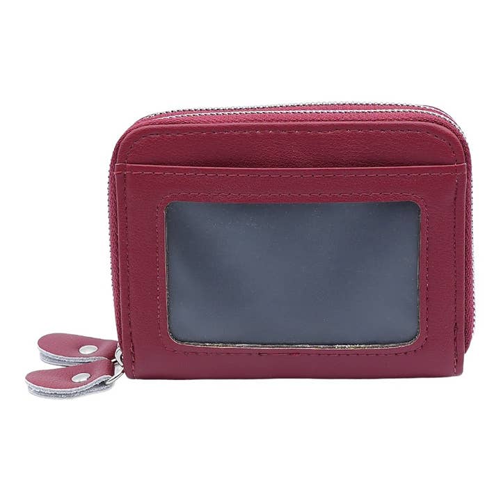American Leather Goods - Wholesale Wallet - Women's - Leather Credit Card Holder with Zipper, Wallet for Women23