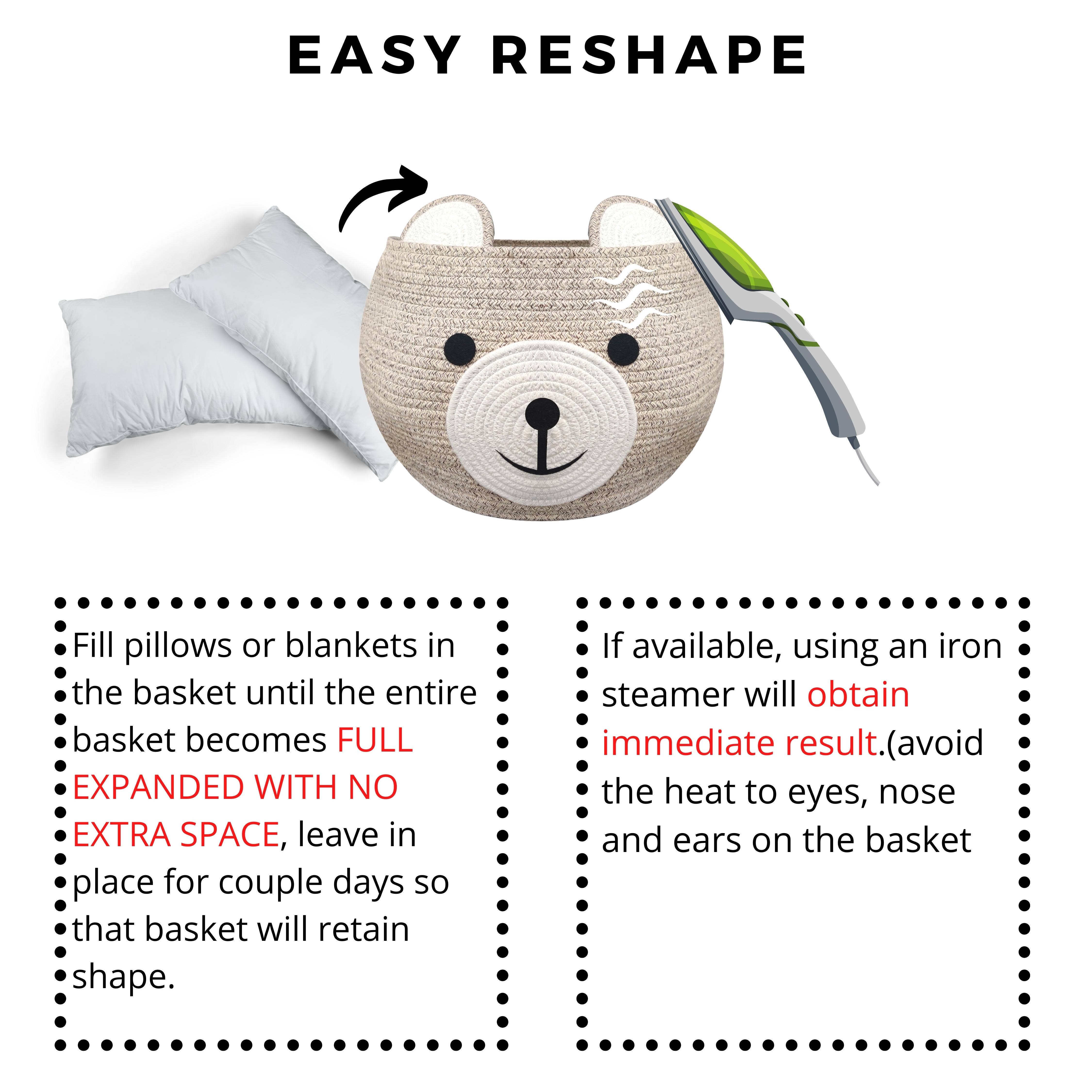 w design - Wholesale Basket - Kids & Baby - Cute Bear Cotton Rope Basket XL (19 D X 13 H)4