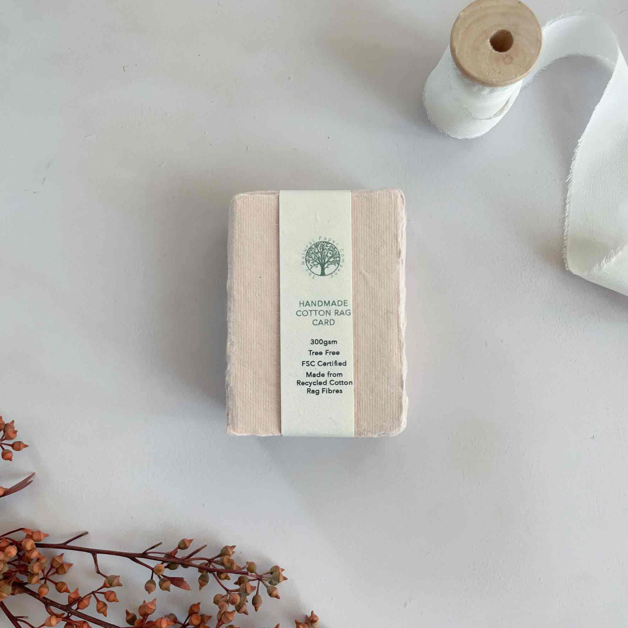 The Natural Paper Company - Wholesale Stationery/Notecard Set - Misty Rose Handmade Cotton Rag Paper, Card and Envelopes10