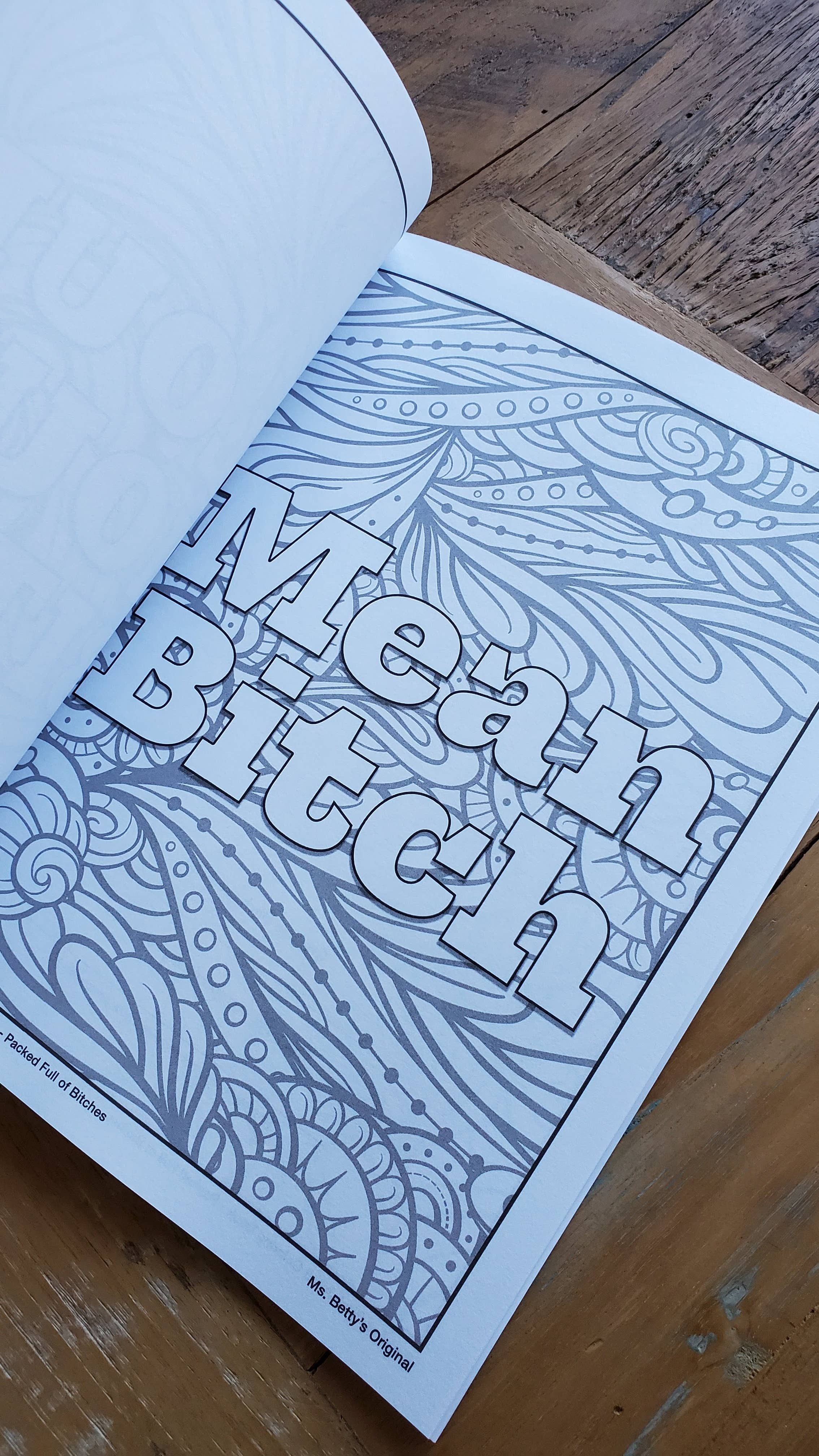 Ms. Betty's Original - Wholesale Coloring & Activity Book - Adult - Bad Ass Bitch Adult Coloring Book, Packed Full of Bitches2