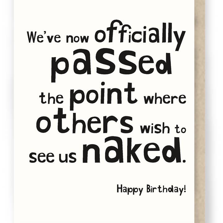 Hit and Run Greetings - Wholesale Birthday Card - 191: Passed ... Funny Birthday / Funny Age / Sarcastic