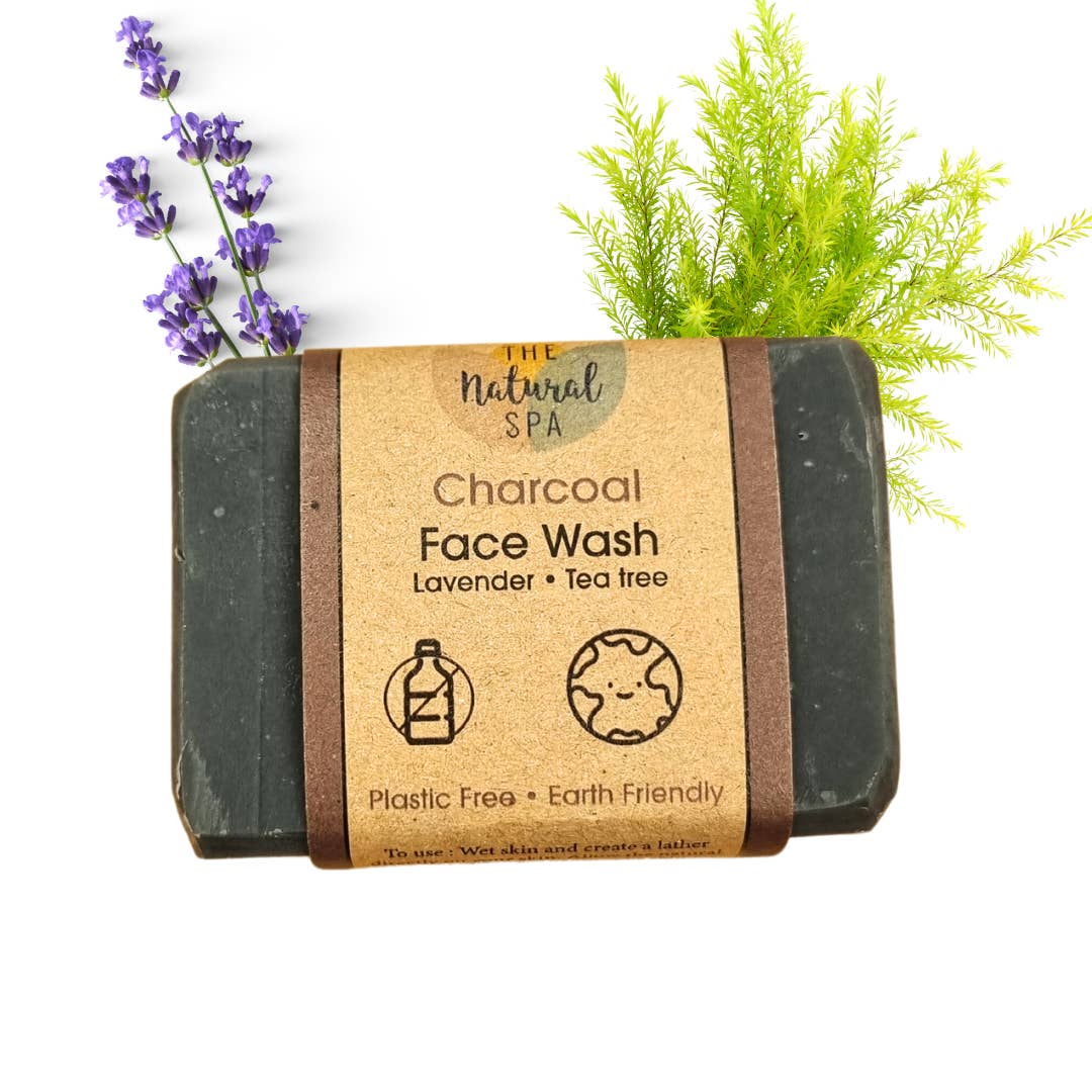 The Natural Spa Cosmetics – wholesale Facial cleanser – Charcoal face Wash - cleansing bar Lavender Tea Tree