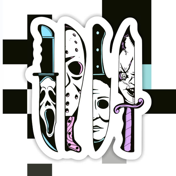 Pegatina película de terror pastel para venta al por mayor de Ace the Pitmatian Co