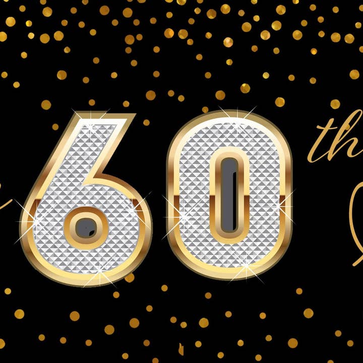 Felicite de Aniversário - Banner de 60º Aniversário 4pk por atacado de Paper Dazzle