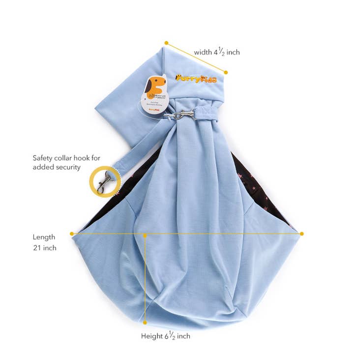 Furry Fido Pet Supplies - Wholesale Pet Carrier - Cat/Dog - Furry Fido Classic Pet Sling - Blue3