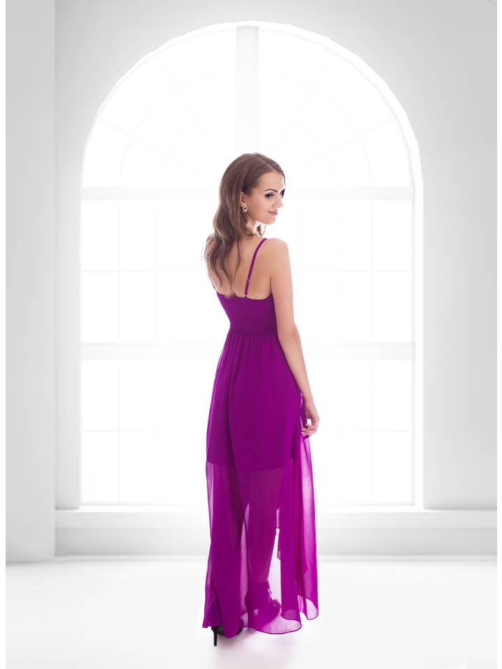 Eva & Lola - Epsilonn - Wholesale Dress - Women's - Short dress with long veil - R13282
