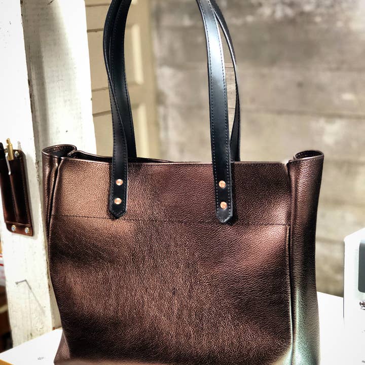 The Janey Tote for wholesale by Ampersand Leather Co.
