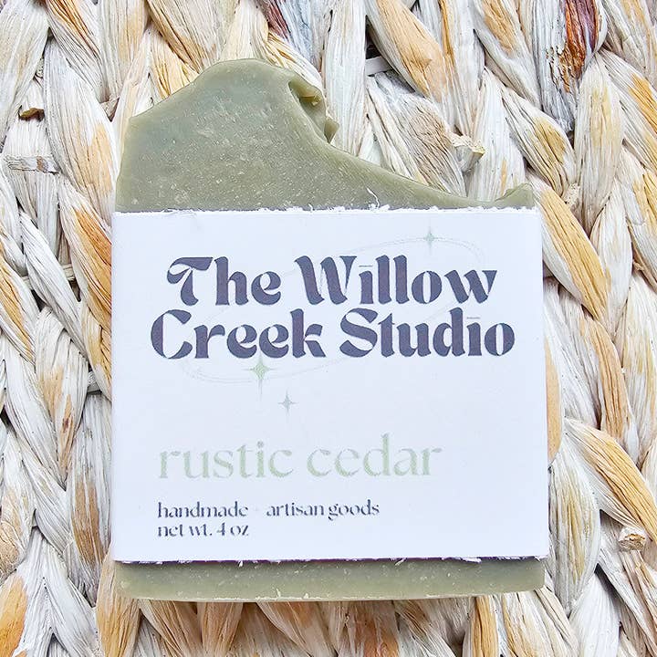 Rustic Cedar Soap Bar, Artisan Soap Bar, Bath & Body for wholesale by The Willow Creek Studio