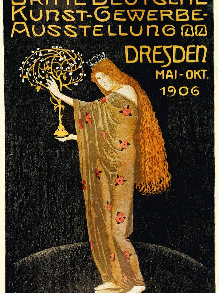Troisième exposition allemande d'arts décoratifs par Otto Gussmann - 1906 pour la vente par Flashback Shop