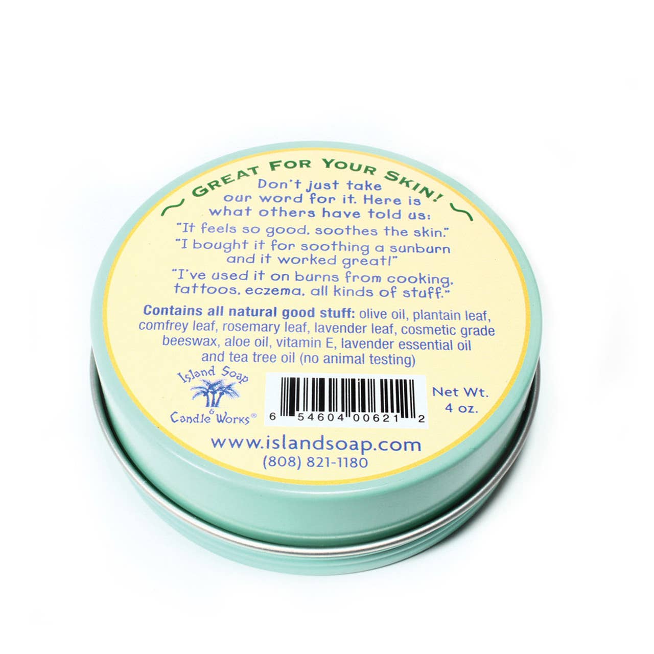 Island Soap & Candle Works - Wholesale Healing Salve/Balm/Cream - Large All Natural Surfer's Salve - 4 oz. Tin1