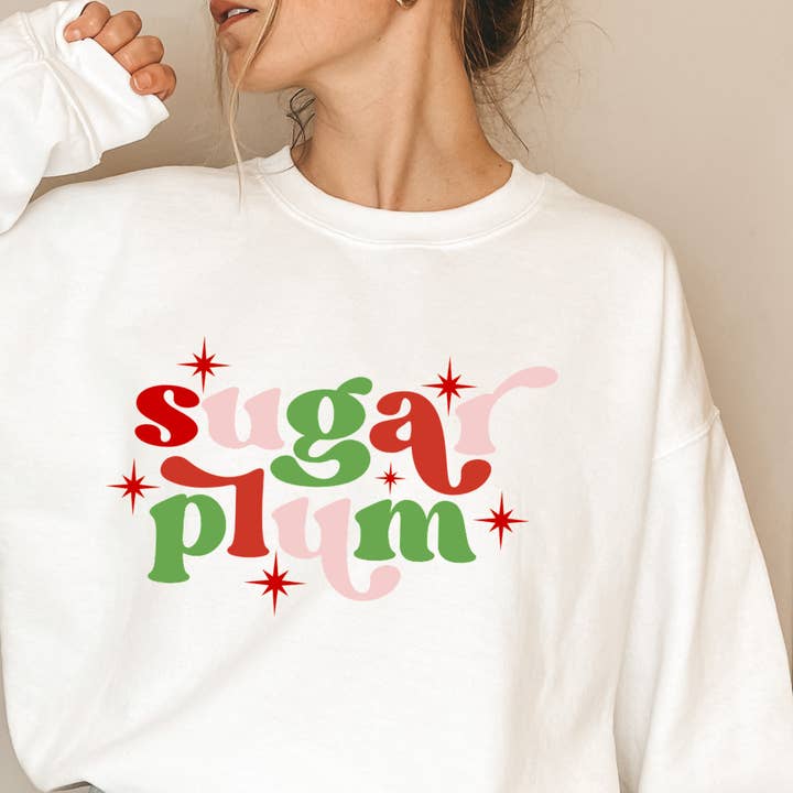 Jul: Sugar Plum, Sweatshirt, Grafik, 3 Färg, CASE för wholesale av Top Crate